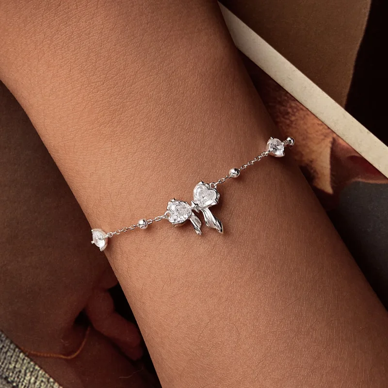 (zdjęcie do) Bransoletka Pandora Style Sparkling Bow - BSB188 - Wyświetl 3