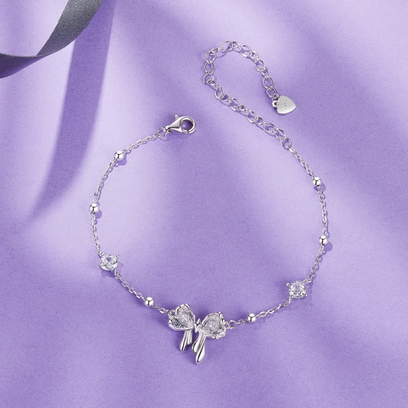 (zdjęcie do) Bransoletka Pandora Style Sparkling Bow - BSB188 - Wyświetl 2