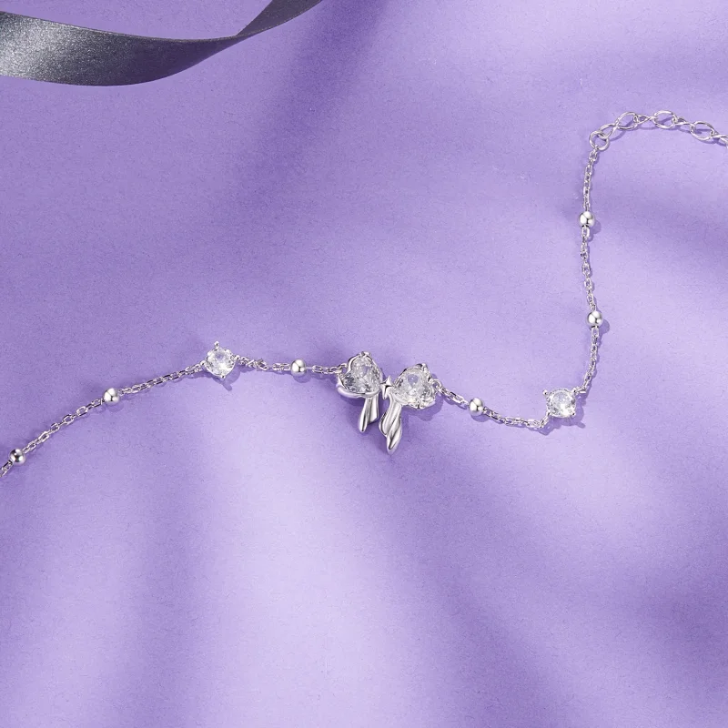 (zdjęcie do) Bransoletka Pandora Style Sparkling Bow - BSB188 - Wyświetl 4