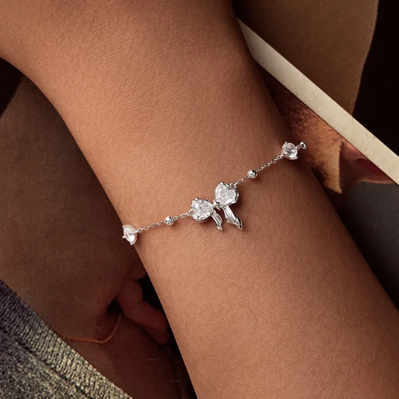 (zdjęcie do) Bransoletka Pandora Style Sparkling Bow - BSB188 - Wyświetl 5
