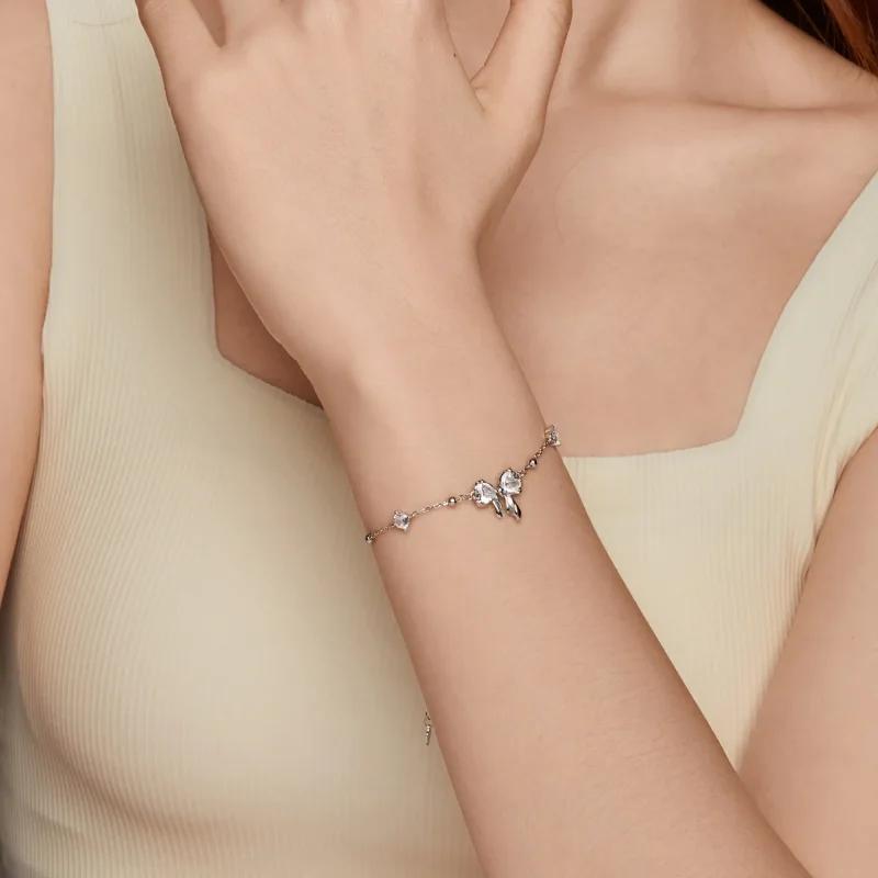(zdjęcie do) Bransoletka Pandora Style Sparkling Bow - BSB188 - Wyświetl 10