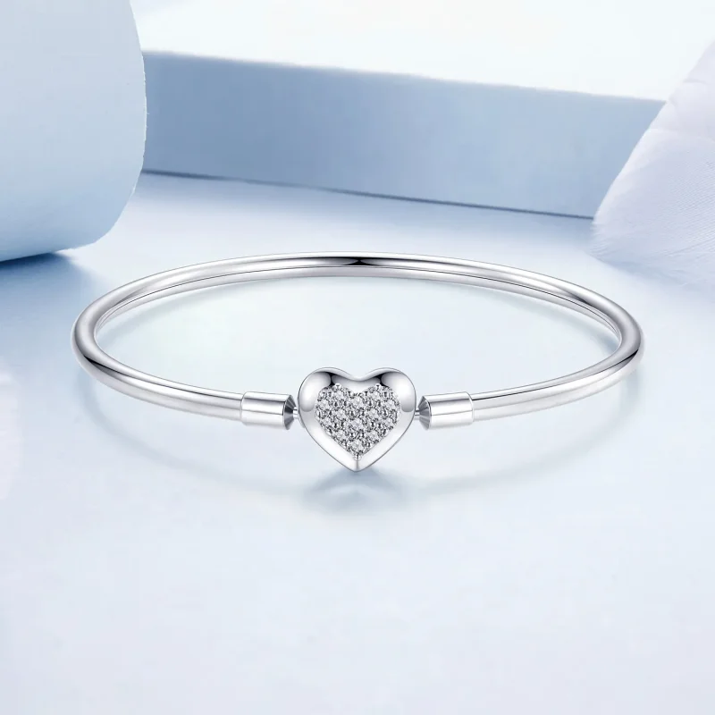 (zdjęcie do) Bransoletka podstawowa PANDORA Style Heart - BSB192 - Wyświetl 4