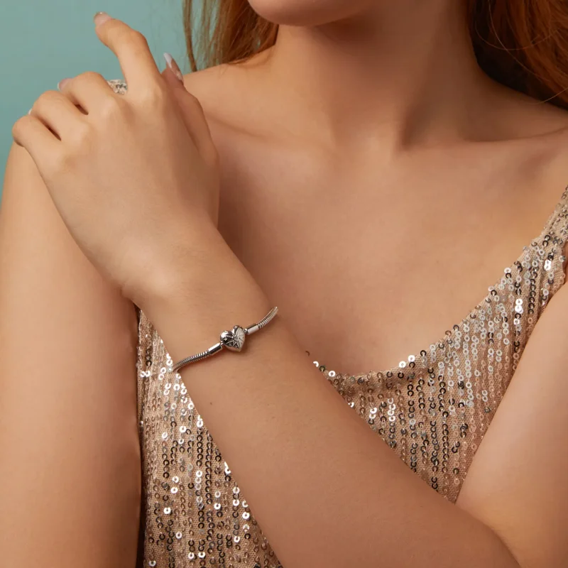 (zdjęcie do) Bransoletka podstawowa PANDORA Style Star Heart - BSB196 - Wyświetl 3