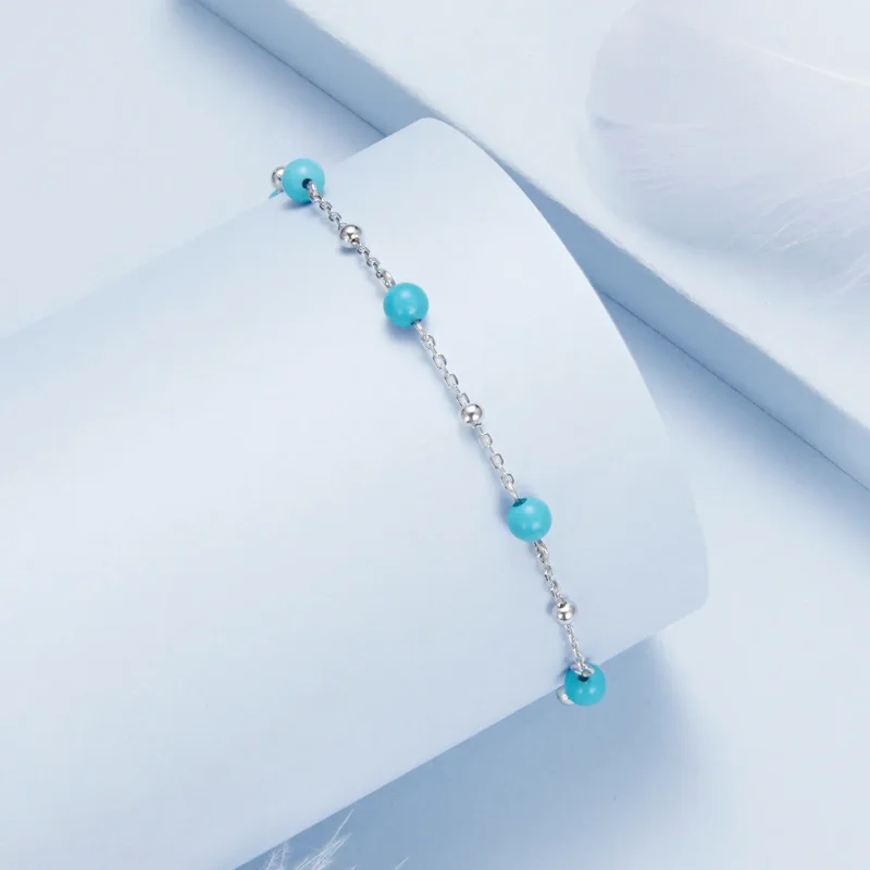 (zdjęcie do) Bransoletka w stylu PANDORA Turquoise - BSB197 - Wyświetl 2