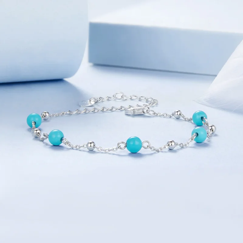 (zdjęcie do) Bransoletka w stylu PANDORA Turquoise - BSB197 - Wyświetl 3