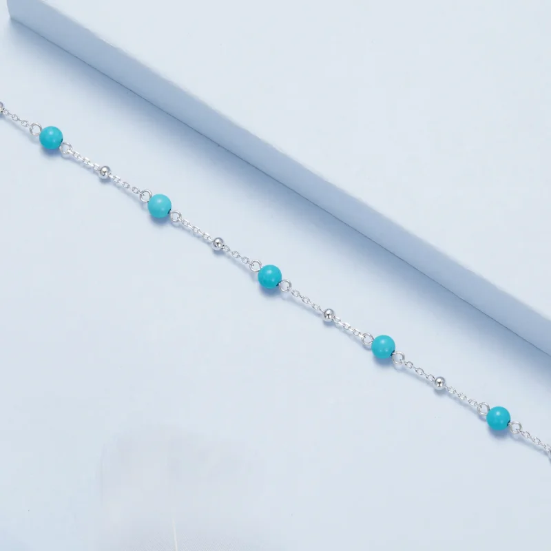 (zdjęcie do) Bransoletka w stylu PANDORA Turquoise - BSB197 - Wyświetl 4