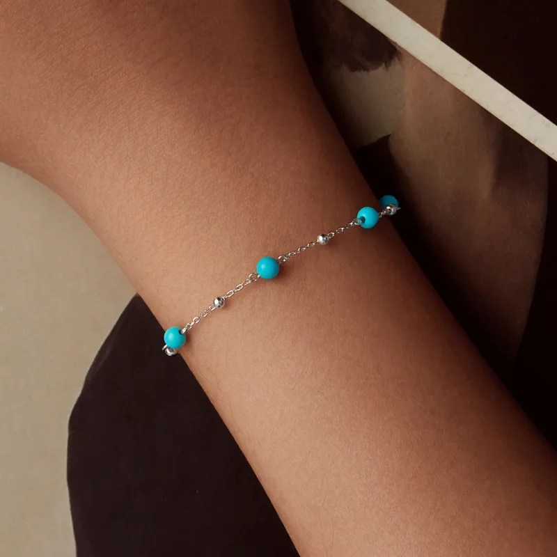 (zdjęcie do) Bransoletka w stylu PANDORA Turquoise - BSB197 - Wyświetl 6