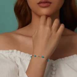 Bransoletka w stylu PANDORA Turquoise - BSB197