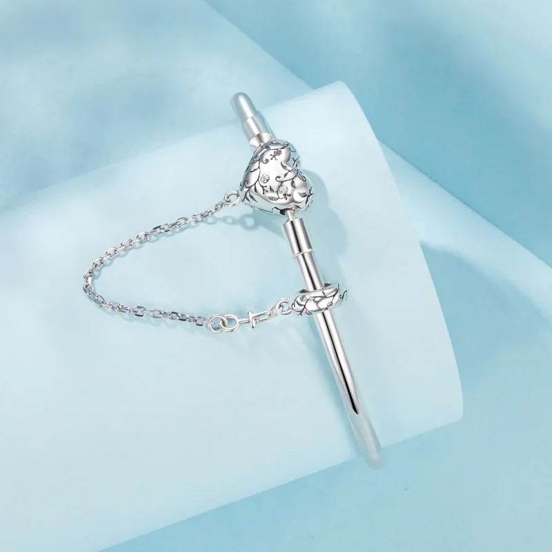 (zdjęcie do) Bransoletka w stylu vintage PANDORA w kształcie serca - SCB287 - Wyświetl 2