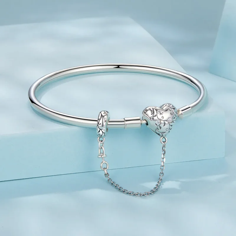 (zdjęcie do) Bransoletka w stylu vintage PANDORA w kształcie serca - SCB287 - Wyświetl 3