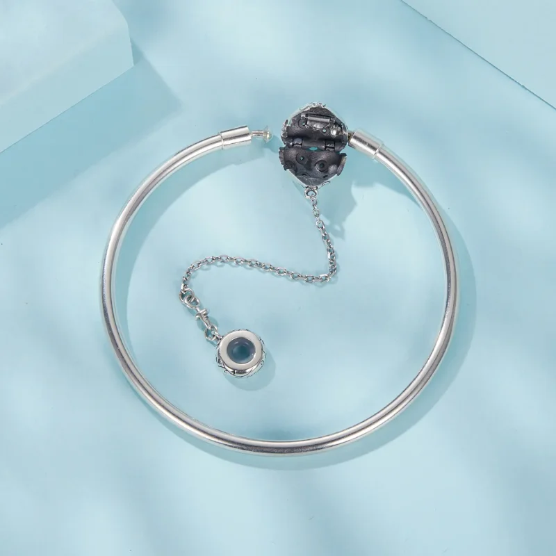 (zdjęcie do) Bransoletka w stylu vintage PANDORA w kształcie serca - SCB287 - Wyświetl 4