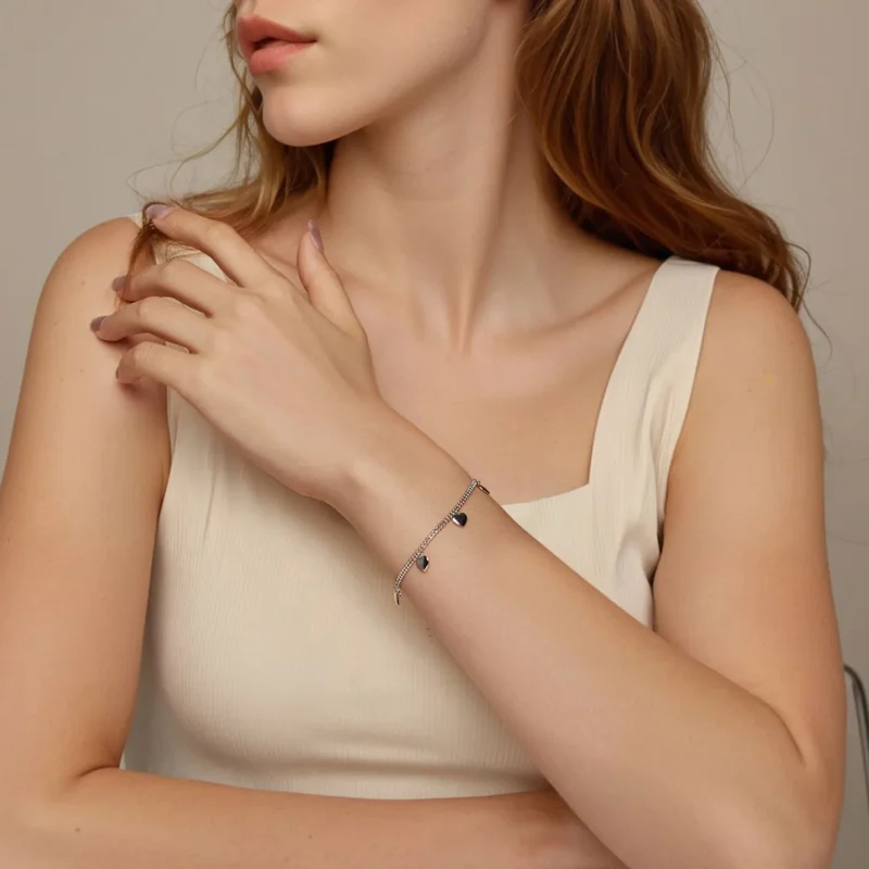 (zdjęcie do) Bransoletka z podwójnymi koralikami PANDORA Style Love - BSB190 - Wyświetl 7