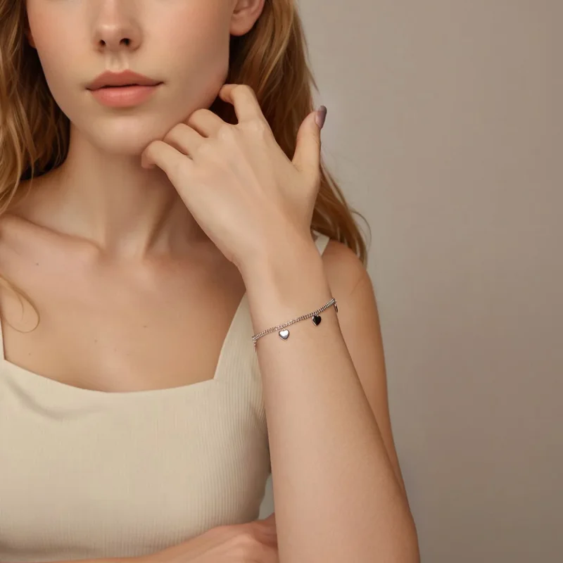 (zdjęcie do) Bransoletka z podwójnymi koralikami PANDORA Style Love - BSB190 - Wyświetl 8