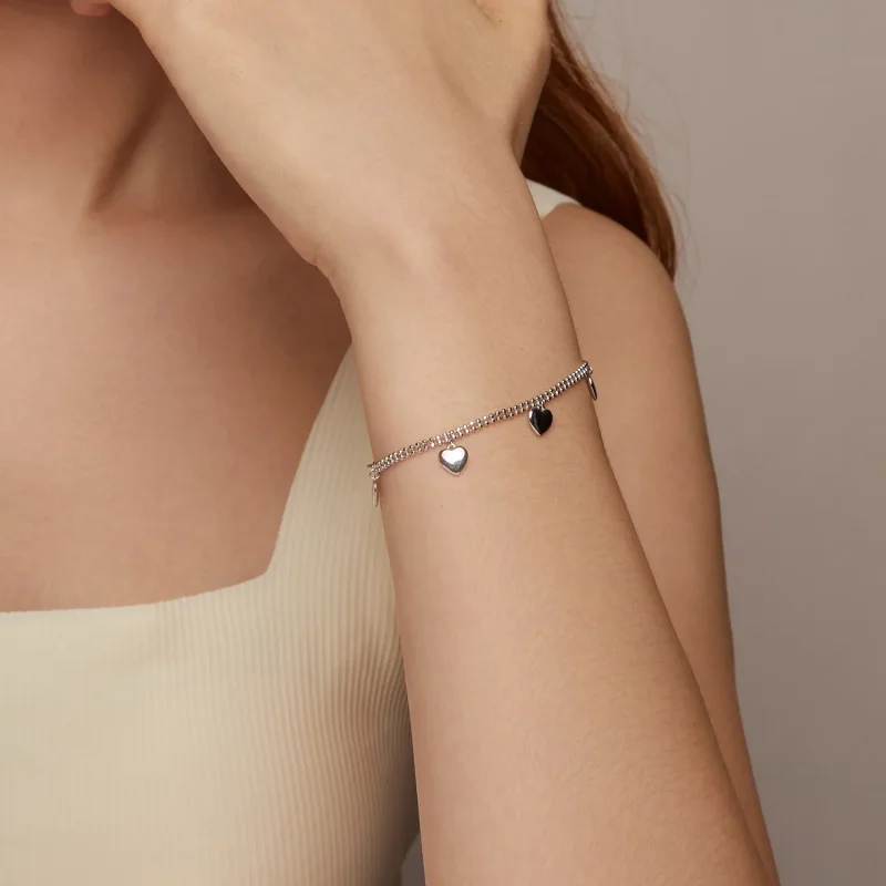 (zdjęcie do) Bransoletka z podwójnymi koralikami PANDORA Style Love - BSB190 - Wyświetl 10