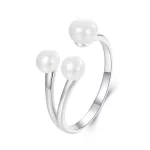Elegancki pierścionek z perłą w stylu PANDORA - BSR574-E