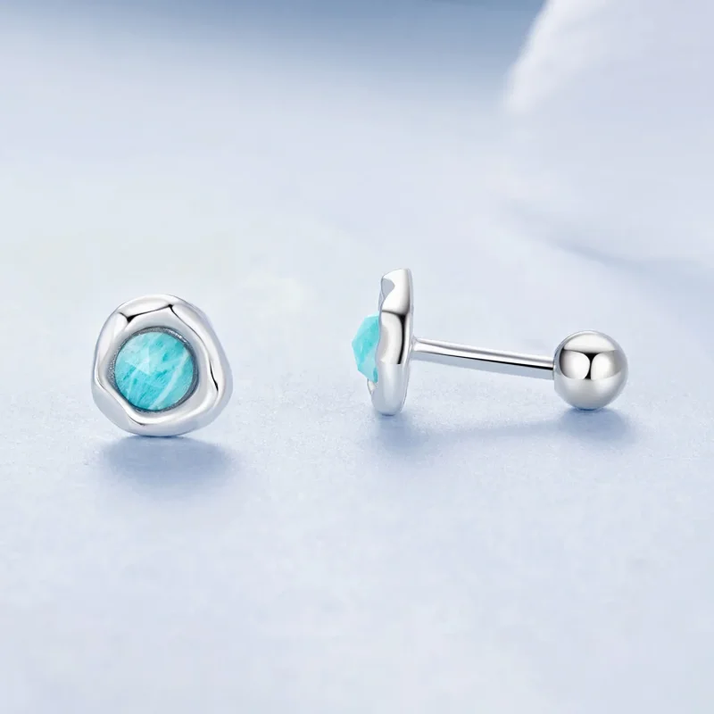 (zdjęcie do) Kolczyki PANDORA Style Amazonite - BSE1056 - Wyświetl 4