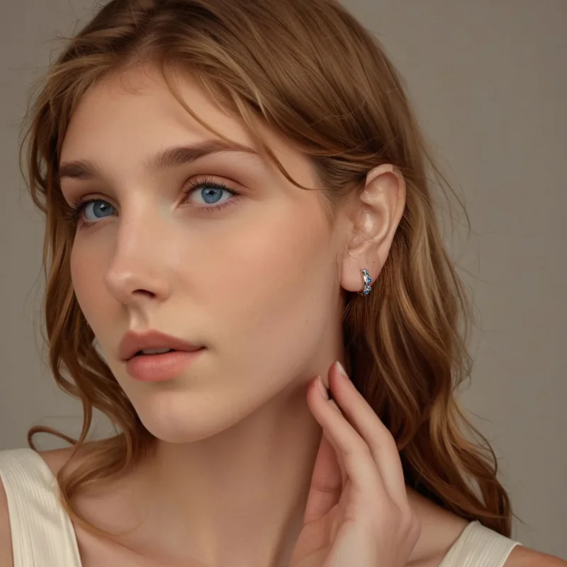 (zdjęcie do) Kolczyki PANDORA Style Gravel - BSE1059 - Wyświetl 8