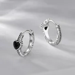 Kolczyki PANDORA Style Heart of Night - SCE1800