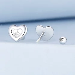 Kolczyki PANDORA Style Heart Starburst - BSE1045