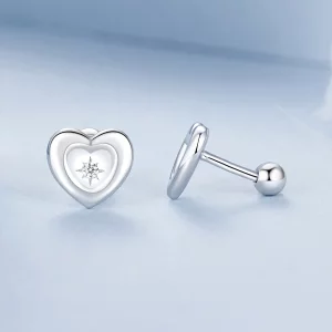 Kolczyki PANDORA Style Heart Starburst - BSE1045