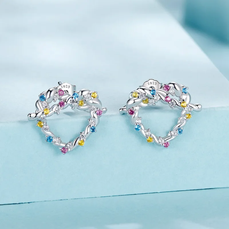 (zdjęcie do) Kolczyki PANDORA Style Heart twist - SCE1776 - Wyświetl 2