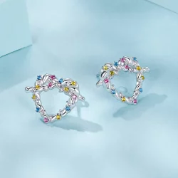 Kolczyki PANDORA Style Heart twist - SCE1776
