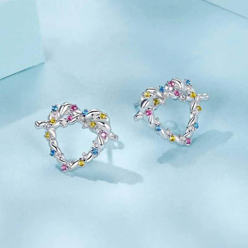 (zdjęcie do) Kolczyki PANDORA Style Heart twist - SCE1776 - Wyświetl 3