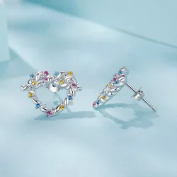 Kolczyki PANDORA Style Heart twist - SCE1776