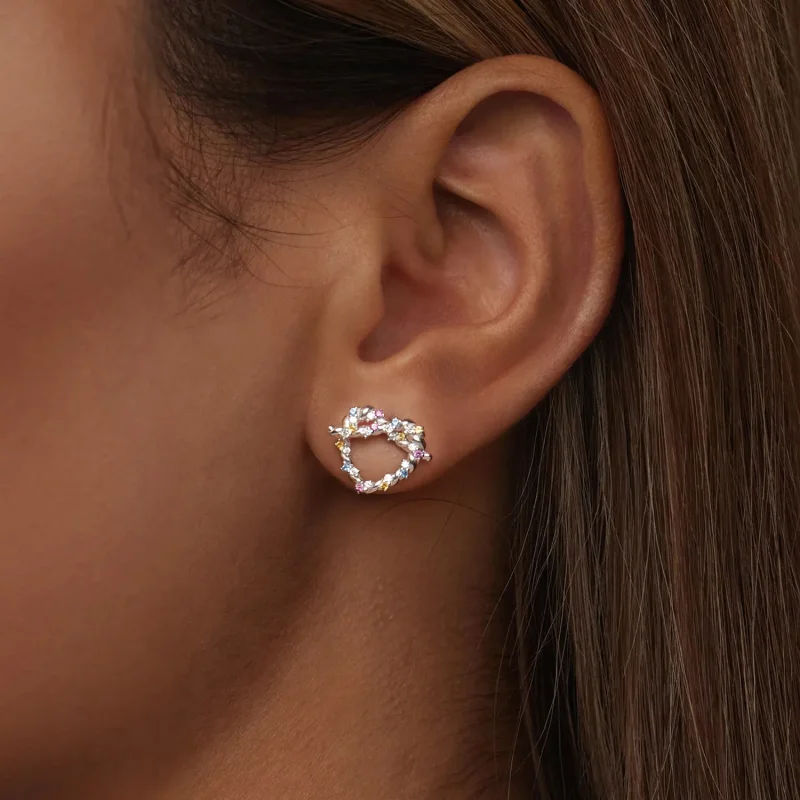 (zdjęcie do) Kolczyki PANDORA Style Heart twist - SCE1776 - Wyświetl 6
