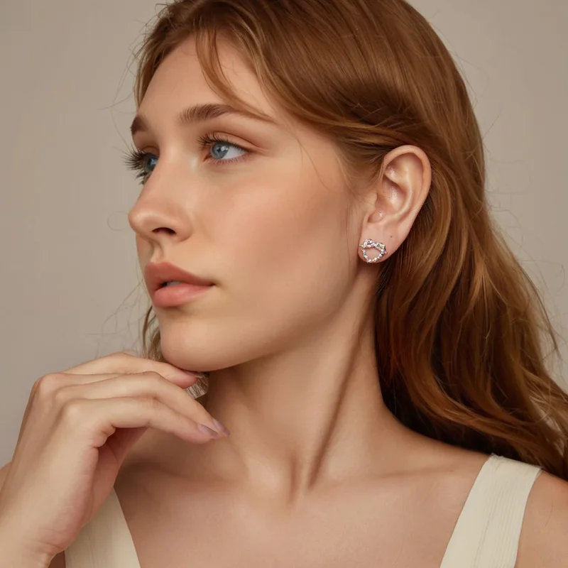 (zdjęcie do) Kolczyki PANDORA Style Heart twist - SCE1776 - Wyświetl 7