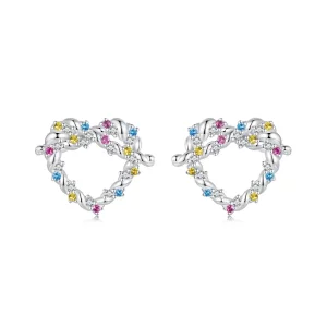 Kolczyki PANDORA Style Heart twist - SCE1776