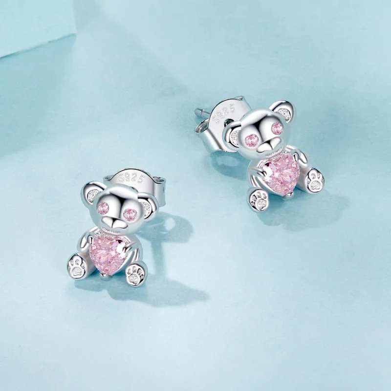 (zdjęcie do) Kolczyki PANDORA Style Love Bear - SCE1774 - Wyświetl 3