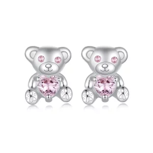 Kolczyki PANDORA Style Love Bear - SCE1774
