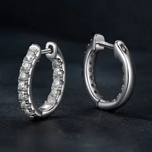 Kolczyki PANDORA Style Moissanite błyszczące (z jednym certyfikatem) - MSE060