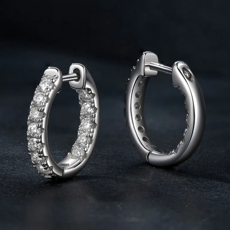 (zdjęcie do) Kolczyki PANDORA Style Moissanite błyszczące (z jednym certyfikatem) - MSE060 - Wyświetl 3
