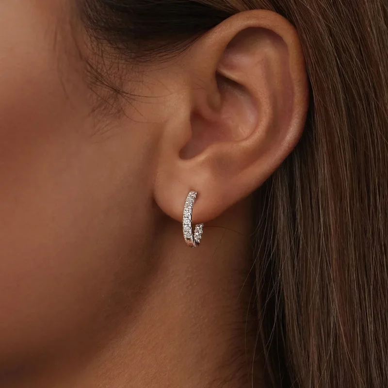 (zdjęcie do) Kolczyki PANDORA Style Moissanite błyszczące (z jednym certyfikatem) - MSE060 - Wyświetl 6