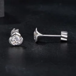 Kolczyki PANDORA Style Moissanite Rose (z jednym certyfikatem) - MSE071