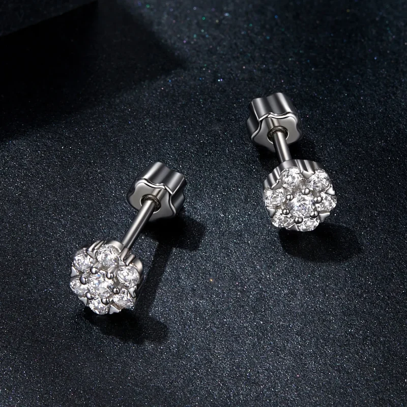 (zdjęcie do) Kolczyki PANDORA Style Moissanite (z jednym certyfikatem) - MSE059 - Wyświetl 3