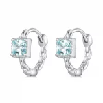 Kolczyki PANDORA Style Navy Princess Square - BSE1100