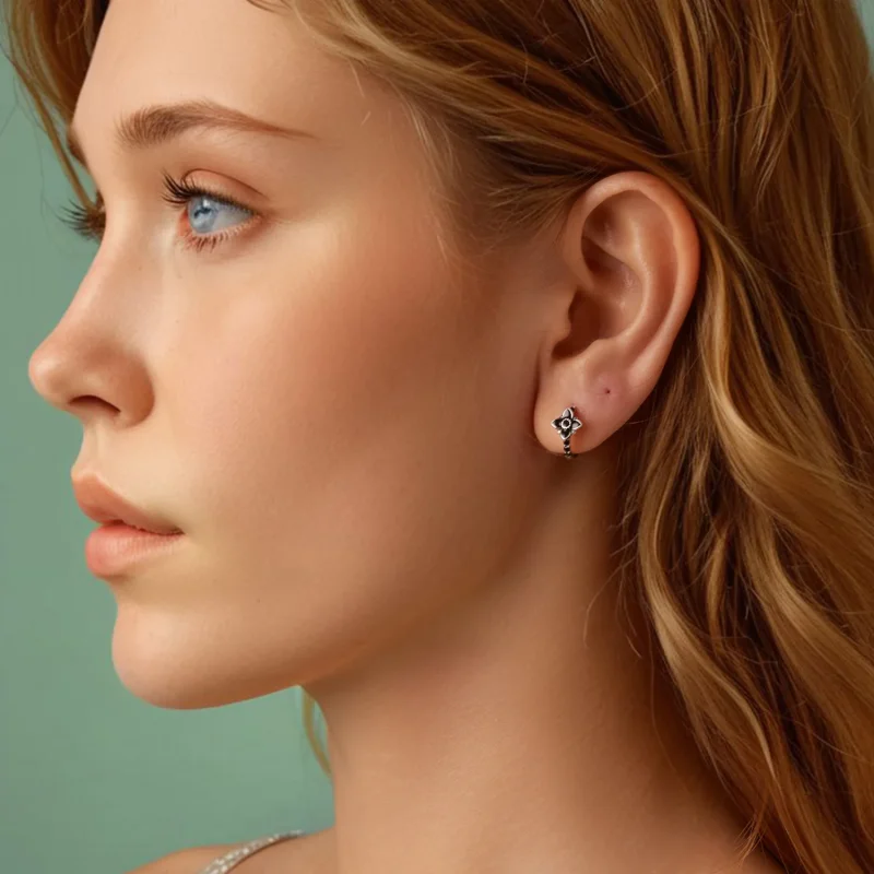 (zdjęcie do) Kolczyki PANDORA Style Night Flower - SCE1801 - Wyświetl 8