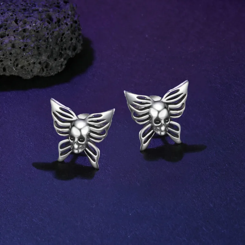 (zdjęcie do) Kolczyki PANDORA Style Skull Butterfly - SCE1798 - Wyświetl 3