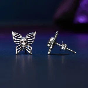 Kolczyki PANDORA Style Skull Butterfly - SCE1798