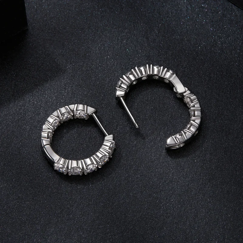 (zdjęcie do) Kolczyki PANDORA Style Sparkling (jeden certyfikat) - MSE069 - Wyświetl 4