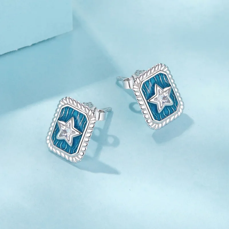 (zdjęcie do) Kolczyki PANDORA Style Star Retro - SCE1796 - Wyświetl 3