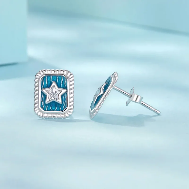 (zdjęcie do) Kolczyki PANDORA Style Star Retro - SCE1796 - Wyświetl 4