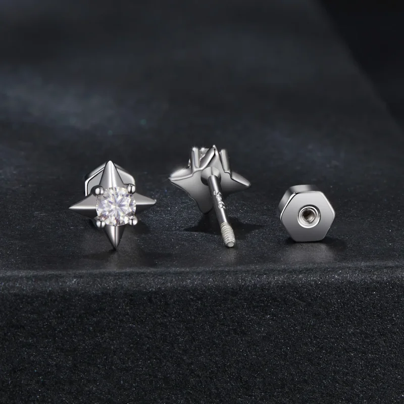 (zdjęcie do) Kolczyki PANDORA Style Star sparkling (jeden certyfikat) - MSE067 - Wyświetl 2