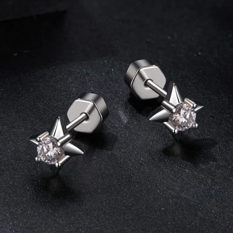 (zdjęcie do) Kolczyki PANDORA Style Star sparkling (jeden certyfikat) - MSE067 - Wyświetl 3