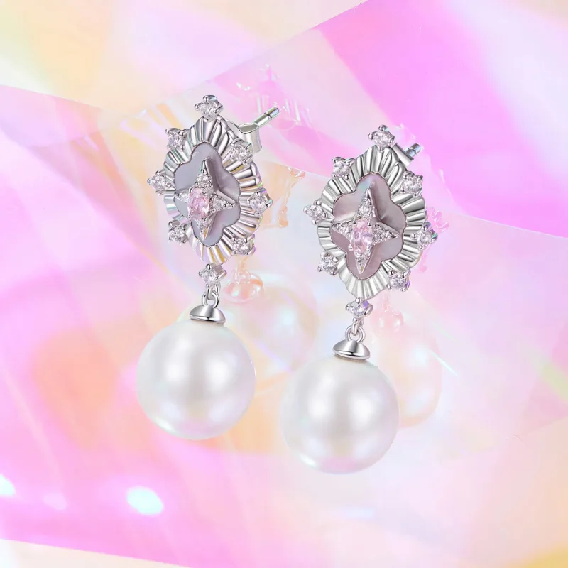 (zdjęcie do) Kolczyki PANDORA Style Starlight pink - YIE246 - Wyświetl 2