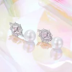Kolczyki PANDORA Style Starlight pink - YIE246