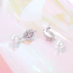 Kolczyki PANDORA Style Starlight pink - YIE246